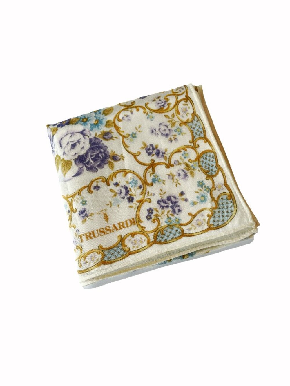 Vintage Trussardi Floral Cotton Scarf